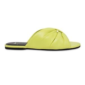 Marc Fisher LTD Women's Yellow Olita Slip On Twisted Slide Sandals Size‎ 8M